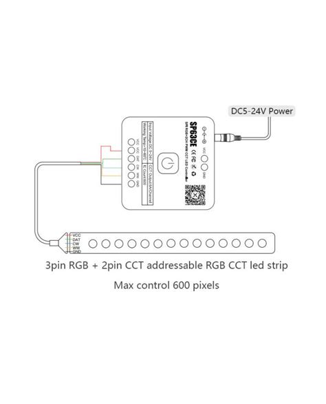 SP63CE RGBIC Dual White Bluetooth LED Light Controller