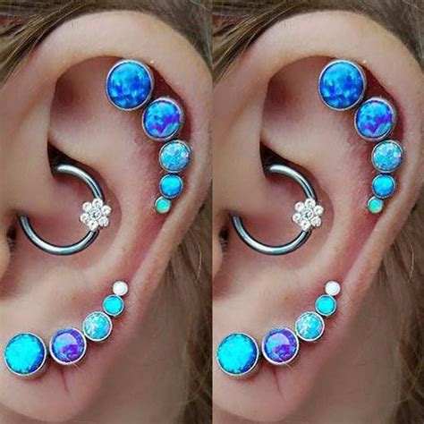 Jewl Swarovski Crystal Flower G Captive Bead Ring Ear Piercing