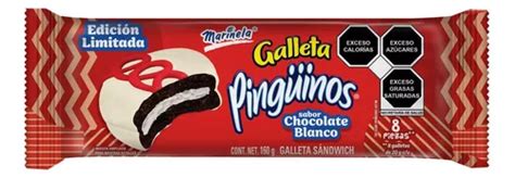 3 Pzs Pinguino Galletas Chocolate Blanco 160gr Mercadolibre