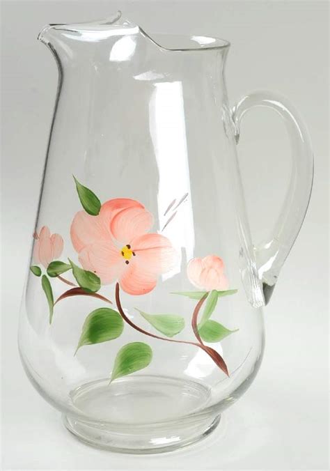 Desert Rose Usa Backstamp Oz Glassware Anchor Hocking Pitcher By