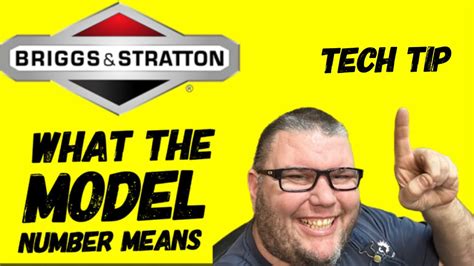 What Your Briggs And Stratton Model Number Means Youtube