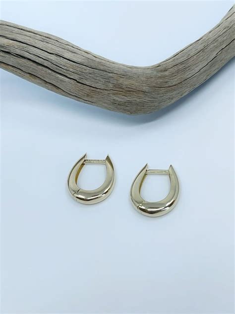 14k Gold Hoops Earrings Gold Classic Hoops Earrings Etsy