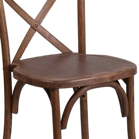 Rosalind Wheeler Arquit Stackable Wood Cross Back Chair Reviews Wayfair