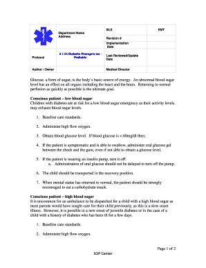 Fillable Online Bls Emt Department Name Pediatric Last Reviewed Update