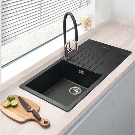 Lucca Grey Granite Composite 1.5 Bowl Kitchen Sink | Cookology