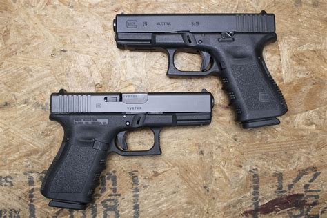 Glock Gen Mm Police Trade In Pistols With Finger Grooved Grip And