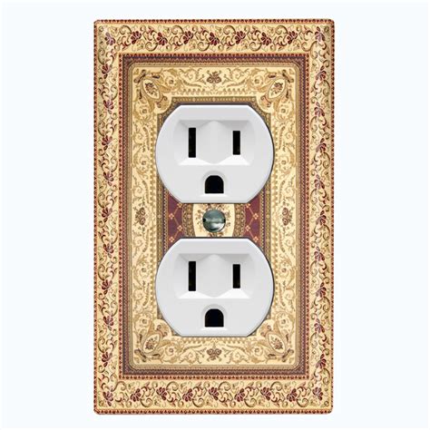 Worldacc Patterned 1 Gang Duplex Outlet Standard Wall Plate Wayfair