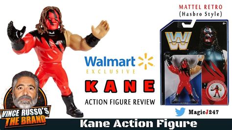 Kane Action Figure Review Wwe Mattel Retro Hasbro Style Youtube