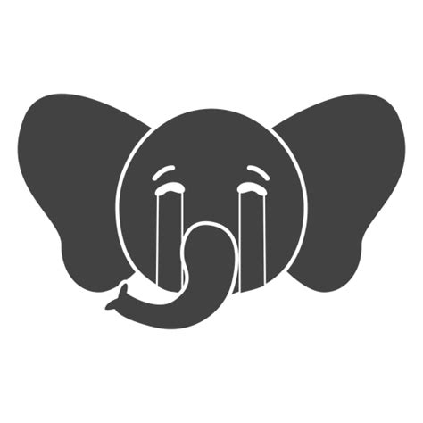 Design PNG E SVG De Cabeça De Elefante Focinho Achatado Para Camisetas