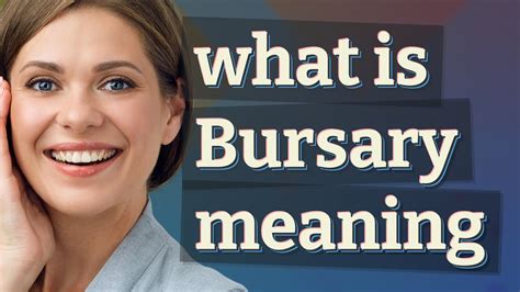 Bursary Meaning Of Bursary Youtube