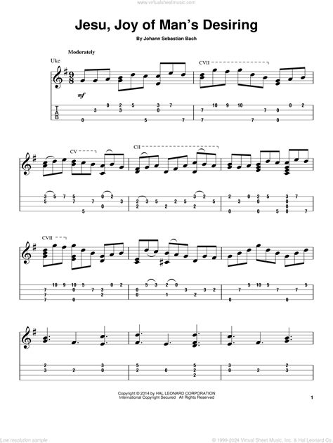 Jesu Joy Of Man S Desiring Sheet Music For Ukulele PDF