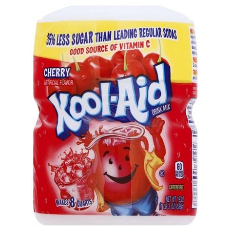 Kool Aid Sugar Sweetened Cherry Powdered Drink Mix 19 Oz From Kroger