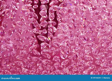 Pink Diamonds Hanging Crystal Diamond Background Wallpaper Stock