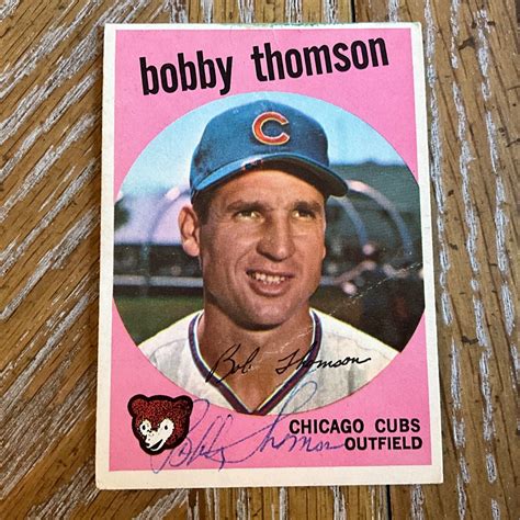 Autographed Topps Bobby Thomson Ebay