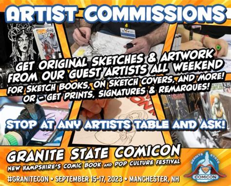 Artist Commissions At Granitecon Granite State Comic Con