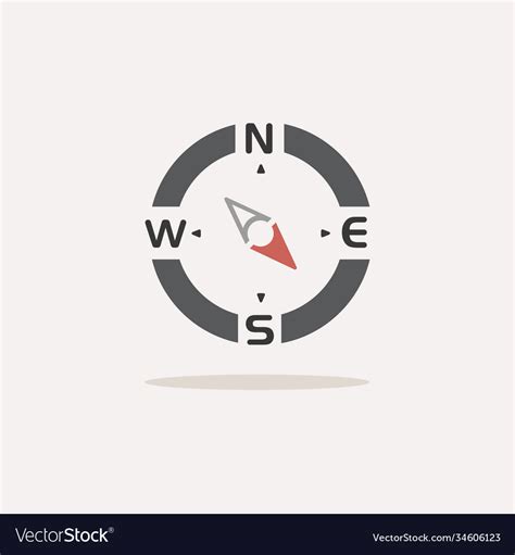 Compass South East Direction Color Icon Royalty Free Vector