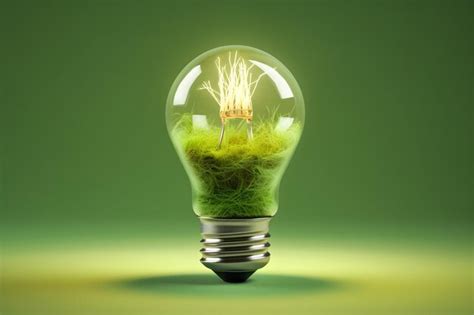 Premium Ai Image A Light Bulb With A Plant Inside Of It