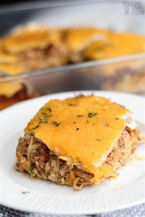 Easy Mexican Chicken Lasagna Casserole - Low Carb Yum