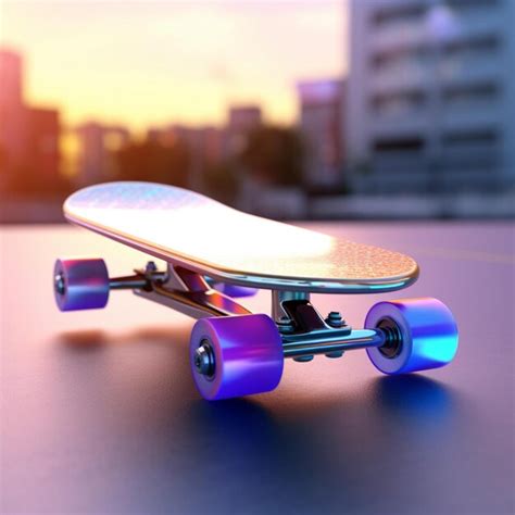 Premium Ai Image Futuristic Skateboard