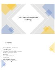 Ch P Pdf Fundamentals Of Machine Learning Overview Supervised