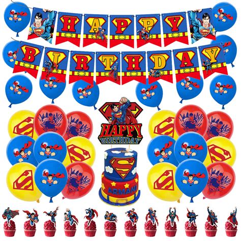 Buy Party Supplies Superman Cake Topper Avengers Birthday Decorations