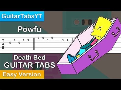 Powfu - Death Bed Guitar Tutorial [TABS] Easy Version