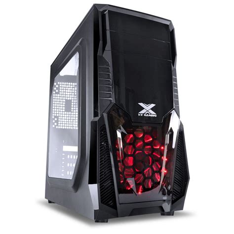 Gabinete Gamer VX Gaming Kepler Led Vermelho 32074 Vinik Glacon