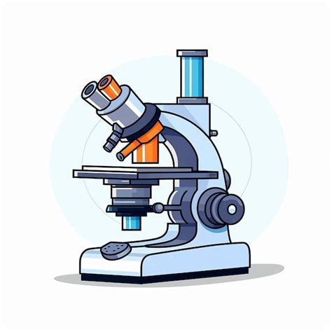 Premium Photo | Colored Microscope Vector Line Art Illustration