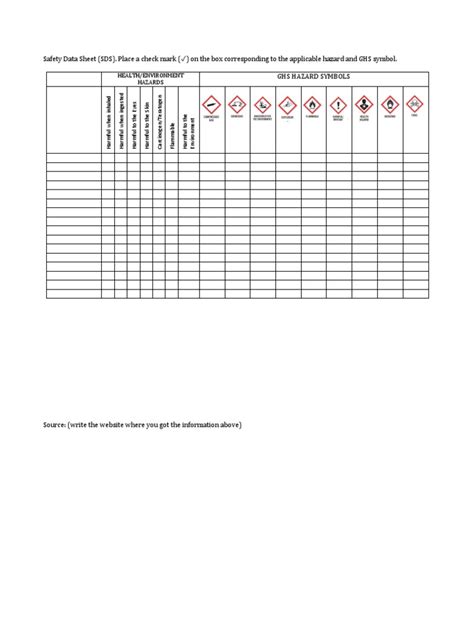 Safety Data Sheet Template Pdf