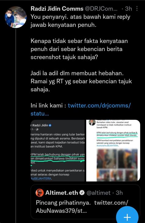 Altimet Dikecam Perang Mulut Di Twitter Pasal Kenyataan Tidak Lengkap