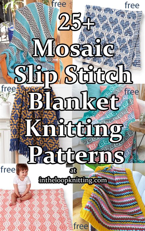 Mosaic Blanket Knitting Patterns- In the Loop Knitting