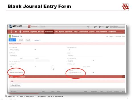 Netsuite Create Amortization Journal Entry