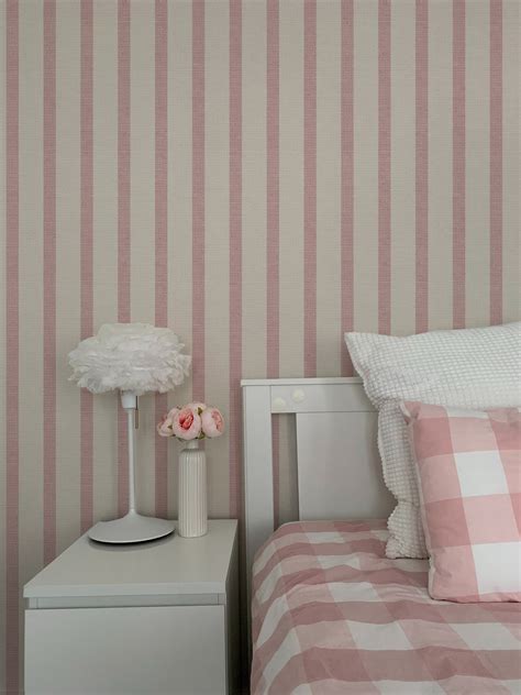 Light Pink Striped Wallpaper