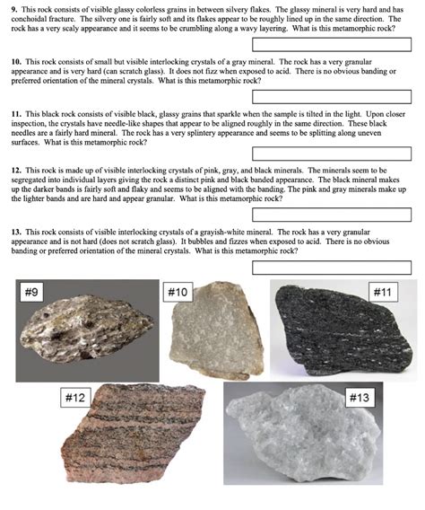 Solved 9. This rock consists of visible glassy colorless | Chegg.com