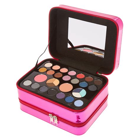 Metallic Pink Layered Makeup Case Set Claires Us