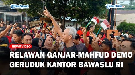 Tolak Hasil Pemilu 2024 Relawan Ganjar Mahfud Gelar Aksi Demo Geruduk