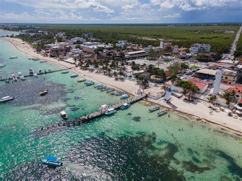 Puerto Morelos Town In Quintana Roo Mexico Stock Image Image Of