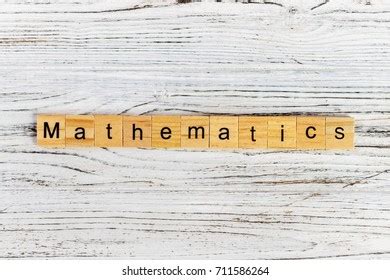 Mathematics Word Made Wooden Blocks Concept Stock Photo