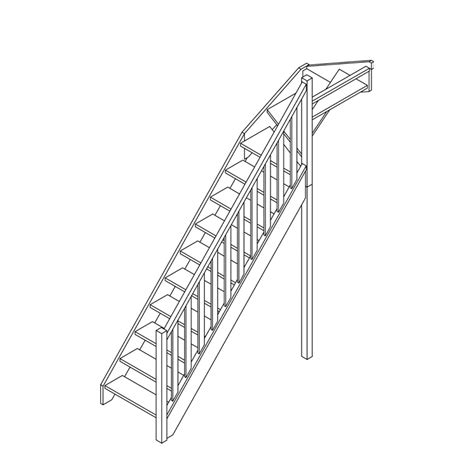 Escalier En Bois Casa Up Avec Rampe 104995