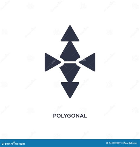 Polygonal Synergy Shapes Icon On White Background Simple Element