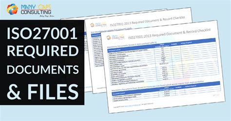 List Of Mandatory Documents Required By Iso 27001 2013 Blog