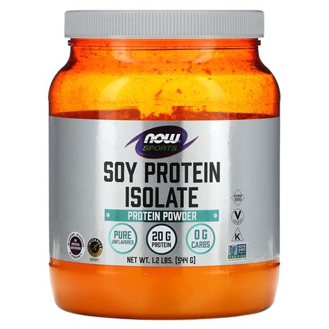 Now Foods Sports Soy Protein Isolate Pure Unflavored 12 Lbs 544 G