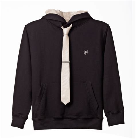 Tie Hoodies First Hooded Sweatshirt With A Genuine Necktie