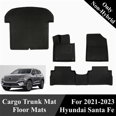 For Hyundai Santa Fe 2021 2023 All Weather XPE Floor Mats Only Non