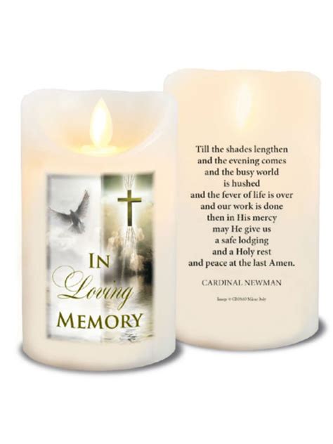 In Loving Memory Led Scented Candle Catholic Devotionals