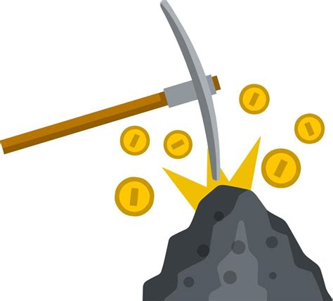 Miner Pick And Gold Coins Cryptocurrency And Earnings On Internet