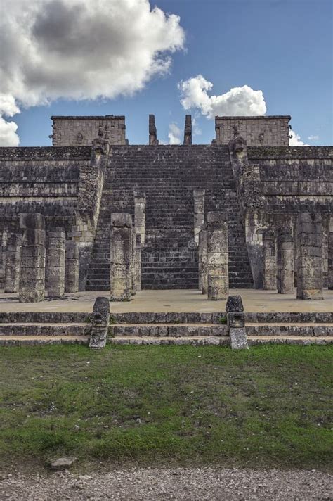 Temple of the Warriors in Chichen Itza Stock Photo - Image of religion ...