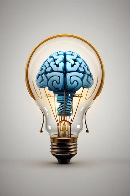 Premium Ai Image Light Bulb With A Brain Inside With Colorful Lighting Created With Generative Ai