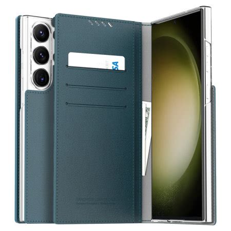 Araree Mustang Ash Blue Wallet Leather-Style Case - For Samsung S23 Ultra