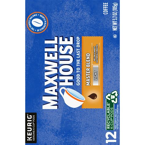 Maxwell House Master Blend Light Roast K Cup® Coffee Pods 12 Ct Box